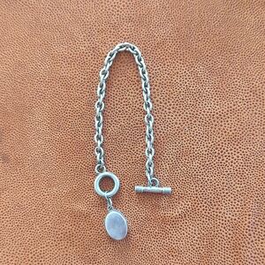 Sterling Silver 925 Toggle Bracelet with Locket